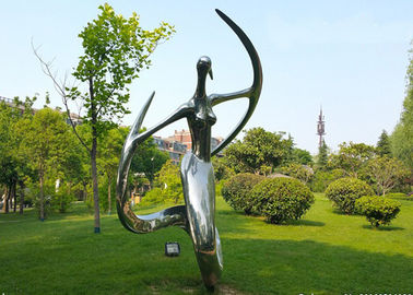 Ein guter Preis. Kundenspezifische Polieredelstahl-Skulptur, abstrakte Metallskulptur im Freien für Garten Online