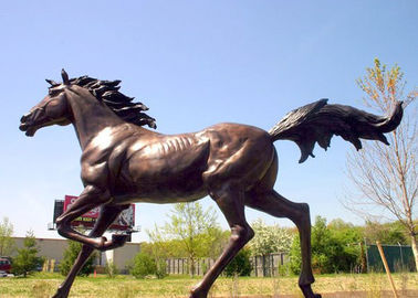 Ein guter Preis. Große laufende Bronzegarten-Statuen-Pferdeskulptur-Korrosionsbeständigkeit Online