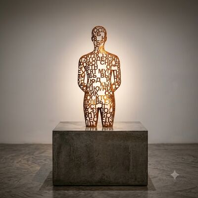 Ein guter Preis. Individuelle Cortenstahl-Buchstaben-Menschenfigur-Skulptur, Metall-Alphabet-Mann-Statue, moderne Kunst, Outdoor- und Indoor-Dekoration für Garten und Lobby Online