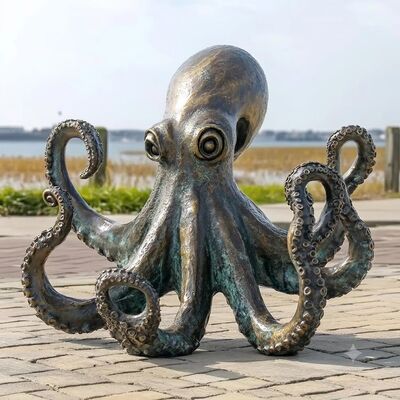 Ein guter Preis. Handgefertigte Bronze-Riesen-Oktopus-Statue | Küsten- und nautische Heimbüro-Dekoration Online
