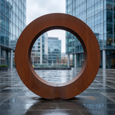 Ein guter Preis. Der unendliche Kreis – Monumentale Verwitterungsstahl-Installation Online