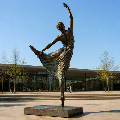 Custom Metal Art Decor Bronze Copper Sculpture Statue Landscaping Ballerina Sculpture