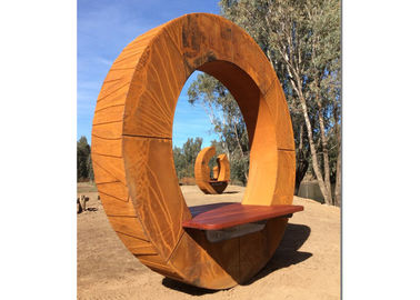 Ein guter Preis. Schmieden-Bank-Entwurf Corten-Garten-Skulptur für Dekoration, ODM verfügbar Online