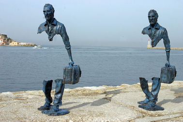 Ein guter Preis. Berühmte Casting-Reisend-Entwurfs-Bronze-Statue, Bronzefigürchen-Sondergröße Online