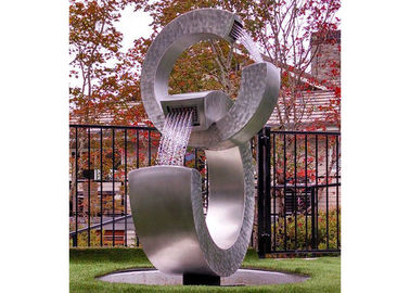 Trielements-Entwurfs-Schmieden-Edelstahl-Brunnen im Freien für Garten-Dekor