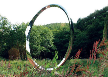 Ein guter Preis. Zeitgenössische Edelstahl-Kunst-Skulpturen, Ring-Skulptur poliertes Ende Online