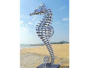 Ein guter Preis. Metalltierpolieredelstahl-Skulptur, große Seahorse-Skulptur Online