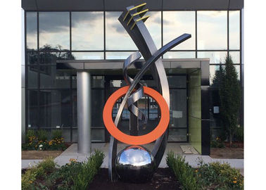 Ein guter Preis. Große zeitgenössische Edelstahl-Metallskulptur für errichtenden Eingang Online