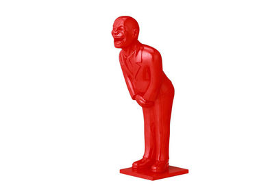 Ein guter Preis. Originalgröße-Willkommen gemalte Metallskulptur-rote Verbeugungs-Mann-Fiberglas-Skulptur Online