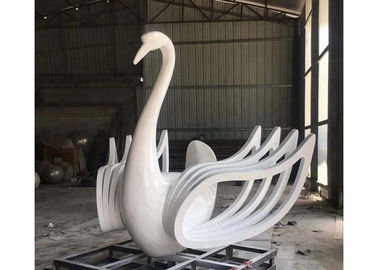Ein guter Preis. Große schöne lebensechte Edelstahl-Skulptur-Höckerschwan-Skulptur Online