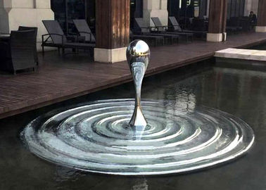 Ein guter Preis. Sondergröße-Kunst-moderner Edelstahl-Skulptur-Wasser-Tropfen für Wasser-Pool Online