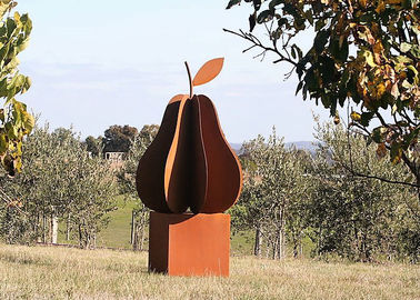 Ein guter Preis. Erstaunliche Entwurfs-Garten-Kunst rostige skulptur-Frucht-Birnen-Skulptur Corten Stahl Online