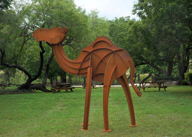 Ein guter Preis. Dekorations-rostige Endkamel-Metallyard-Skulpturen von Corten-Stahl langlebig Online