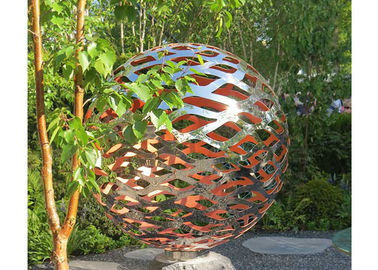 Ein guter Preis. 150 Durchmesser-Edelstahl-Ball-Skulptur-Poliermetallhohler Bereich für Garten Online