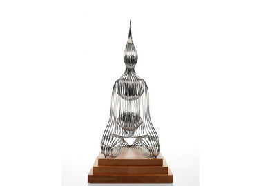 Ein guter Preis. Sitzzahl Edelstahl-abstrakte Skulptur-zeitgenössische Draht-Skulptur Online