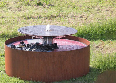 WASSER-Eigenschafts-Brunnen runde Wasserfall-Kaskade Corten Stahlfür Garten