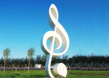 Ein guter Preis. Weiß gemalte heraus Tür-Edelstahl-Skulptur-Musik-Anmerkungs-Skulptur Online