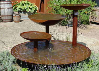 Ein guter Preis. Kaskadierender wasser-Eigenschafts-Brunnen Wasserfall im Freien Corten Stahlfür Garten Online