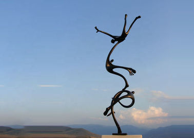Dekorations-Bronze-Statuen-kundenspezifische Bronzetänzer-Skulptur der Dekorations-modernen Kunst
