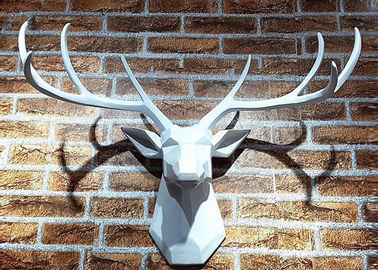 Ein guter Preis. Metalltier gemalte Rotwild-Edelstahl-Rotwild-Wand-Kunst-Skulptur Online