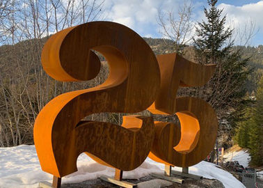 Ein guter Preis. Städtische rostige Schweißens-Garten-Zahl 25 Corten-Stahl-Skulptur Online