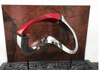 Ein guter Preis. Spiegel-Polier- und rote gemalte 50cm Edelstahl-abstrakte Skulptur Online