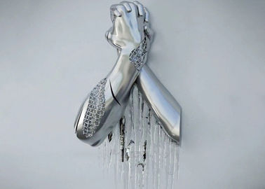 Ein guter Preis. Unglaubliche Metallhandspiegel-Polieredelstahl-Wand-Skulptur Online
