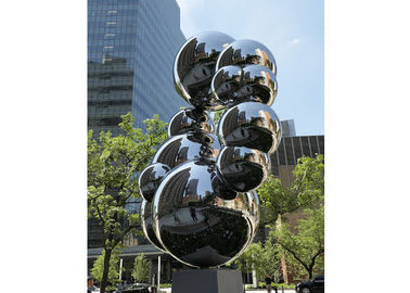 Ein guter Preis. Edelstahl-hoch große Garten-Ball-Polierskulptur für Stadtlandschaft Online