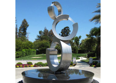 Ein guter Preis. Zeitgenössischer Edelstahl-Skulptur-Garten-Edelstahl-Wasser-Brunnen Online