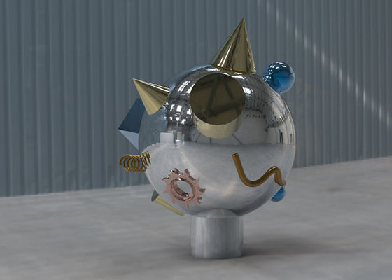 Ein guter Preis. Spiegel polierte 316 Hoch Edelstahl-Art Sculpturess 100cm Online