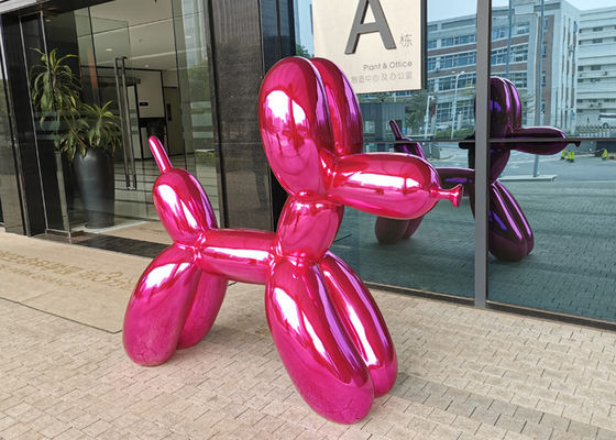 Ein guter Preis. 150cm hohe beschichtende Edelstahl-Ballon-Hundenano-skulptur Online