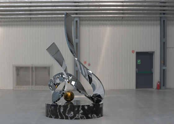 Ein guter Preis. Zusammenfassungs-moderne Spiegel-Edelstahl-Skulptur im Freien Online
