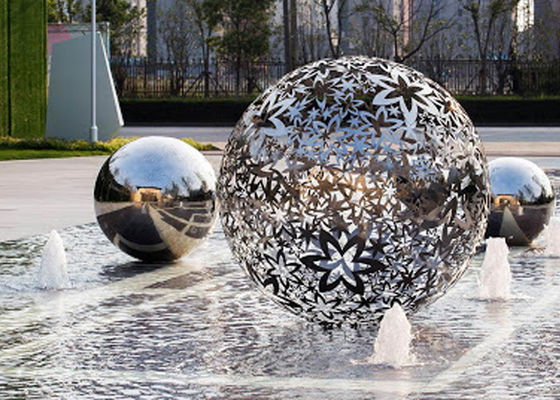 Ein guter Preis. Edelstahl-Ball-Skulptur des 100cm Wasser-Brunnen-316 Online