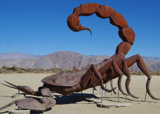 Ein guter Preis. Kolossale Skorpions-Stahlskulptur Landschaft-im Freien Corten Online
