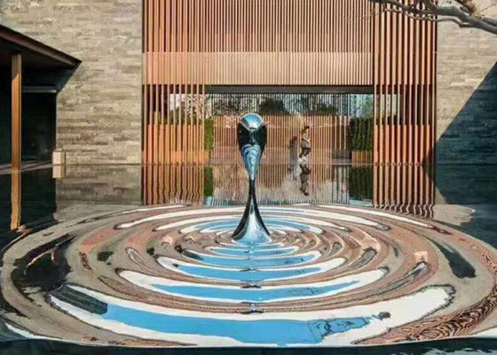 Soem-Spiegel-Polierwasser-Tropfen-moderne Edelstahl-Skulptur