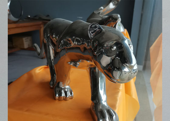 Ein guter Preis. Moderne Innenausstattungs-Polieredelstahl-Leopard-Skulptur Online