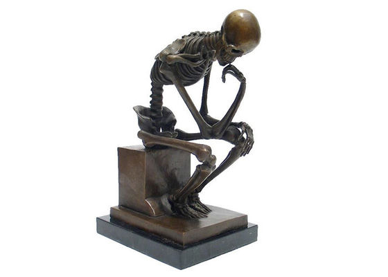 Ein guter Preis. Lebensgroße Antiken-Westsitzende erwägende Mann-Bronzestatue Online