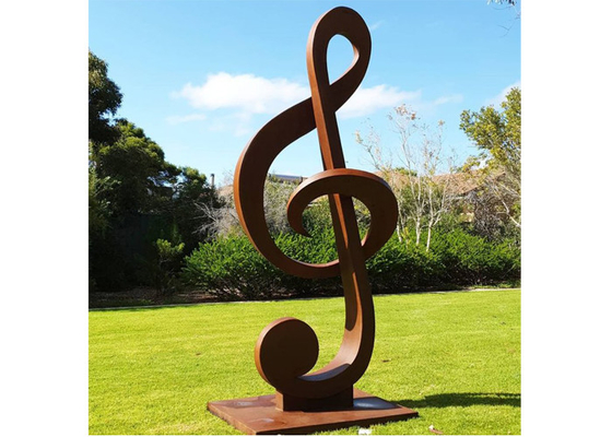 Ein guter Preis. Sondergröße-Rusty Corten Steel Music Notes-Skulptur für Garten Online