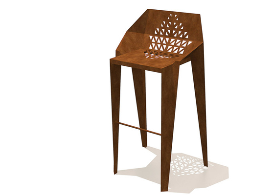 120cm Höhe Corten/dekorativer Stahlinnenstuhl im Freien