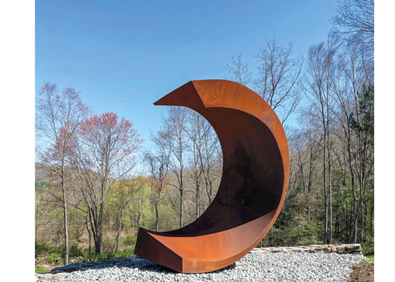 Stahlmond-Skulptur 250cm Höhe Corten für Garten-Dekoration