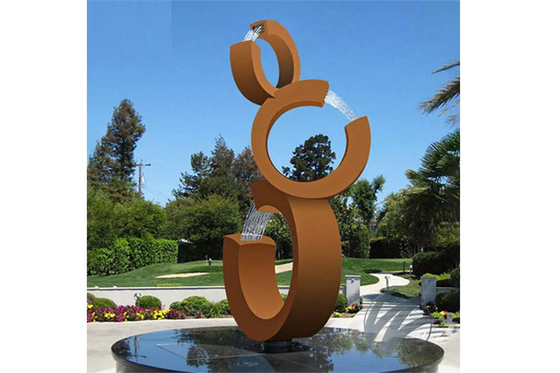 Ein guter Preis. Moderner Entwurf Garten-Rusty Corten Steel Water Fountains 3C im Freien Online